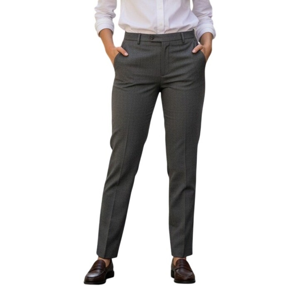 Bar III Slim Fit Dress Pants Mens 34x32 Charcoal Grey 100% Wool Trousers